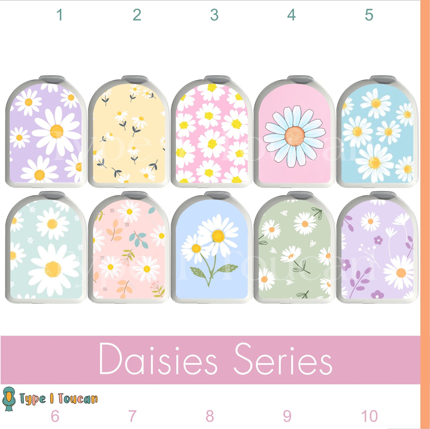 Daisy Floral Selection Omnipod Stickers Matching items available: Omnipod POD Stickers, Diabetes Stickers, Dexcom Stickers & more