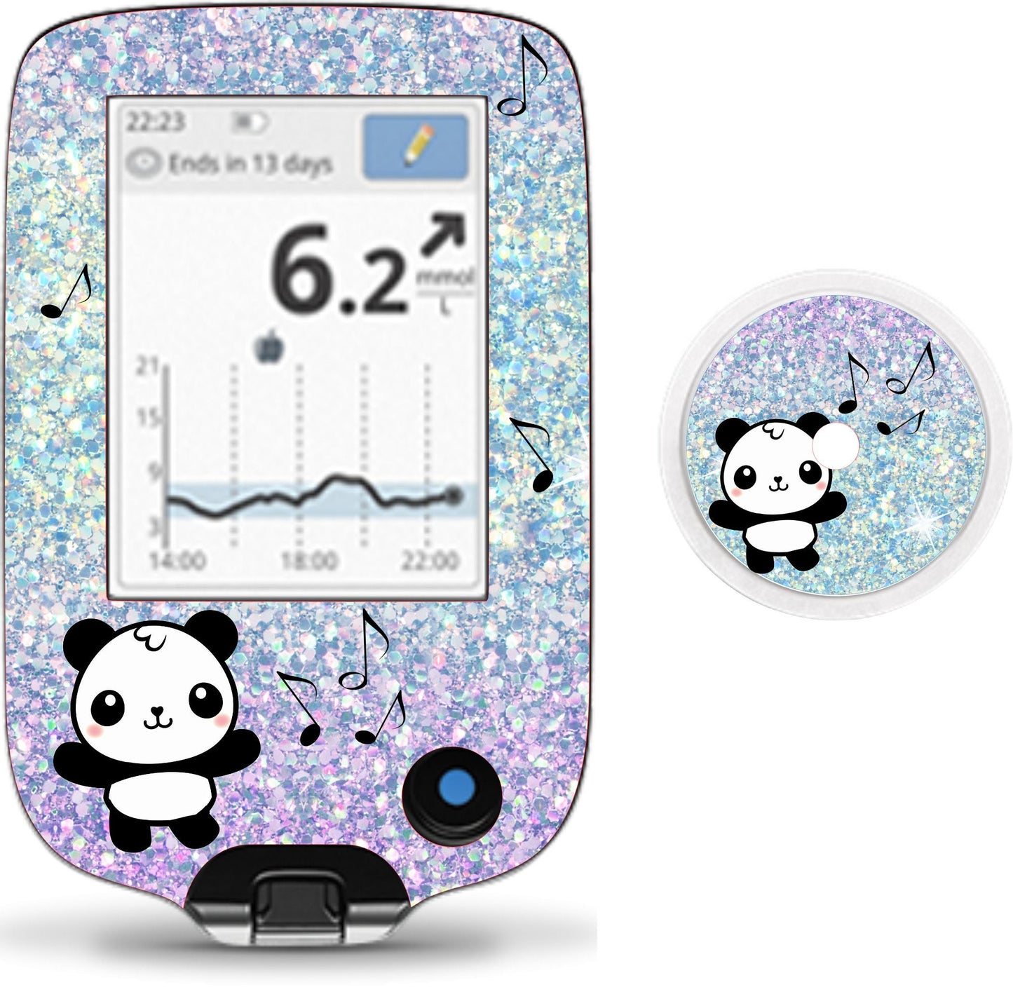 Disco Panda | Diabetes Stickers | Dexcom G6 Omnipod Freestyle Libre Tslim Medtronic Enlite Minimed Pump Contour Vinyl Decal Cover