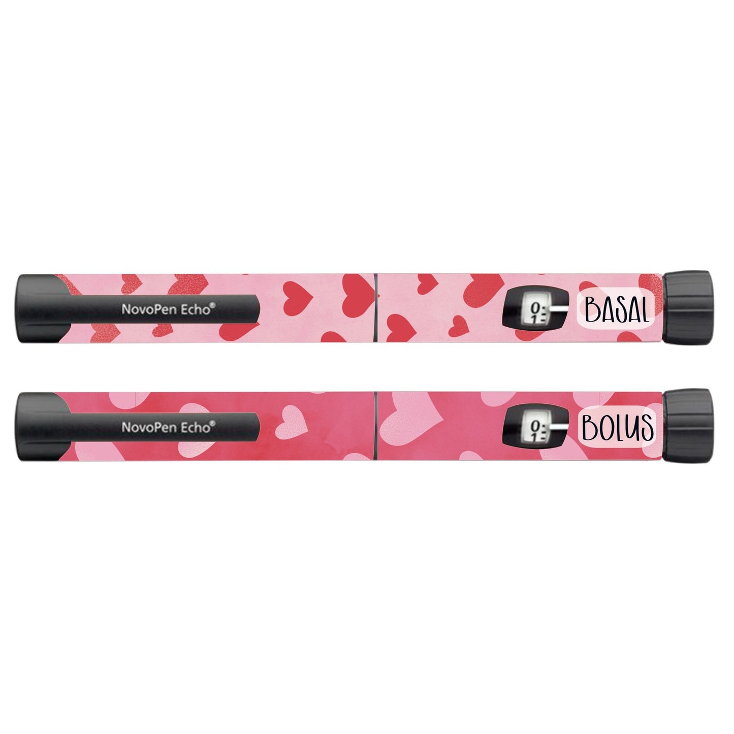 Deep Pink Hearts | Diabetes Stickers | Dexcom G6 Omnipod Freestyle Libre Tslim Medtronic Enlite Minimed Pump Contour Vinyl Decal Cover