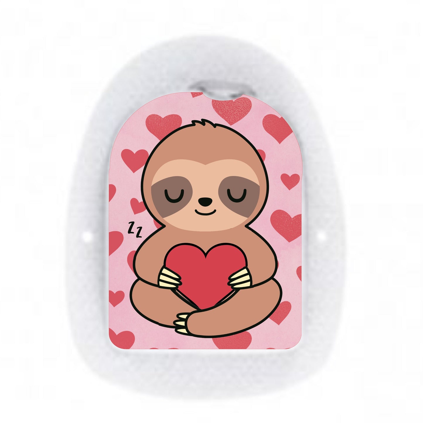 Valentine Heart Sloth | Diabetes Stickers | Dexcom G6 Omnipod Freestyle Libre Tslim Medtronic Enlite Minimed Pump Contour Vinyl Decal Cover