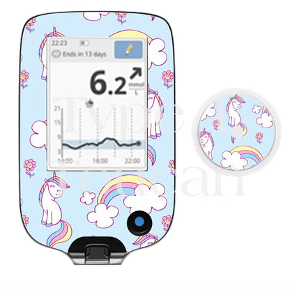 Unicorn | Diabetes Stickers | Dexcom G6 Omnipod Freestyle Libre Tslim Medtronic Enlite Minimed Pump Contour Vinyl Decal Cover