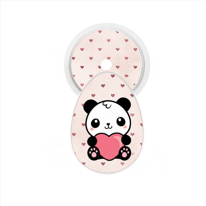 Cute Heart Panda | Diabetes Stickers | Dexcom G6 Omnipod Freestyle Libre Tslim Medtronic Enlite Minimed Pump Contour Vinyl Decal Cover