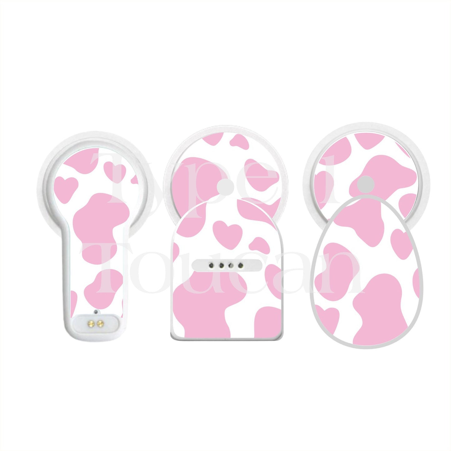 Pink Cow Print | Diabetes Stickers | Dexcom G6 Omnipod Freestyle Libre Tslim Medtronic Enlite Minimed Pump Contour Vinyl Decal Cover