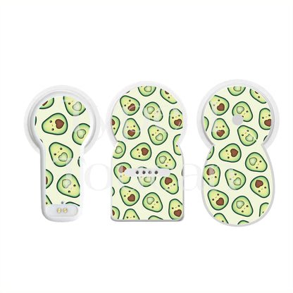 Cute Avocado | Diabetes Stickers | Dexcom G6 Omnipod Freestyle Libre Tslim Medtronic Enlite Minimed Pump Contour Vinyl Decal Cover