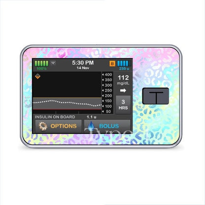 Electric Rainbow Leopard Print | Diabetes Stickers | Dexcom G6 Omnipod Freestyle Libre Tslim Medtronic Enlite Minimed Pump Contour Decal