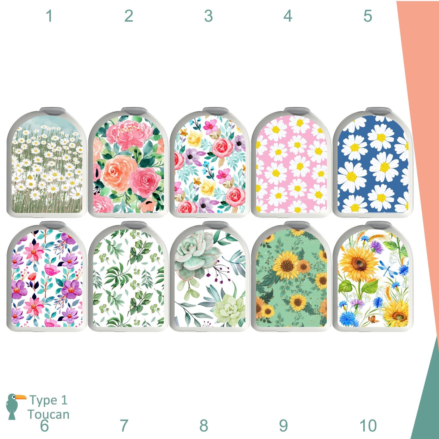 Floral Selection Omnipod Stickers Matching items available: Omnipod POD Stickers, Diabetes Stickers, Dexcom Stickers & more