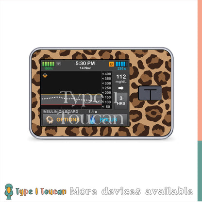 Leopard Print | Type 1 Diabetes Stickers | Dexcom G6 Omnipod Freestyle Libre Tslim Enlite Minimed Pump Contour Vinyl Decal Cover