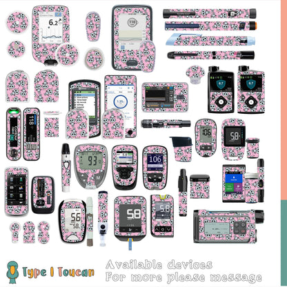 Diabot Robot Pink Cyborg | Diabetes Stickers | Dexcom G6 Omnipod Freestyle Libre Tslim Medtronic Enlite Minimed Pump Contour Vinyl Cover