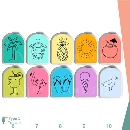 Vacay Mode Tropical Summer selection Omnipod Stickers Matching items available: Omnipod POD Stickers, Diabetes Stickers, Dexcom Stickers