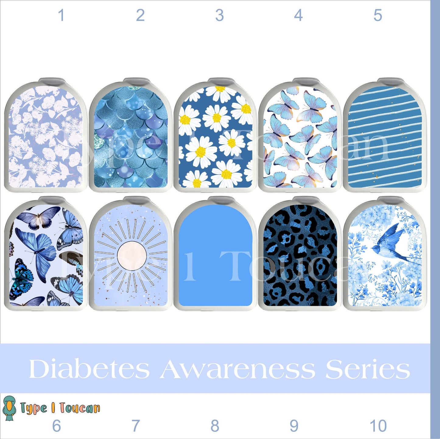 Diabetes Awareness Blue Omnipod Stickers, Omnipod Dash Stickers, Omnipod 5 Stickers, Omnipod Eros Stickers, Pod Stickers, Womens Omnipod