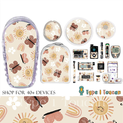 Sunny Spring | Diabetes Stickers | Dexcom Sticker Omnipod Freestyle Libre Tslim Enlite Minimed Medtronic Pump Contour Vinyl