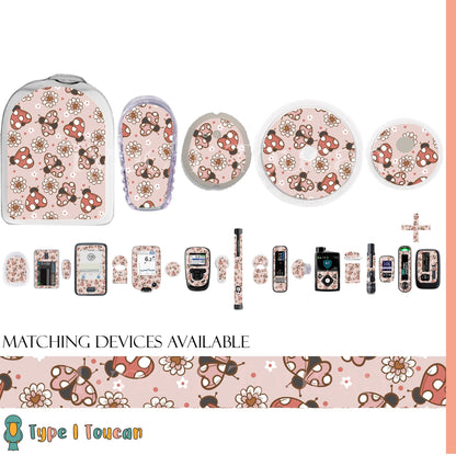 Lovebug Valentine | Diabetes Stickers | Dexcom G6 Omnipod Freestyle Libre Tslim Medtronic Enlite Minimed Pump Contour Decal